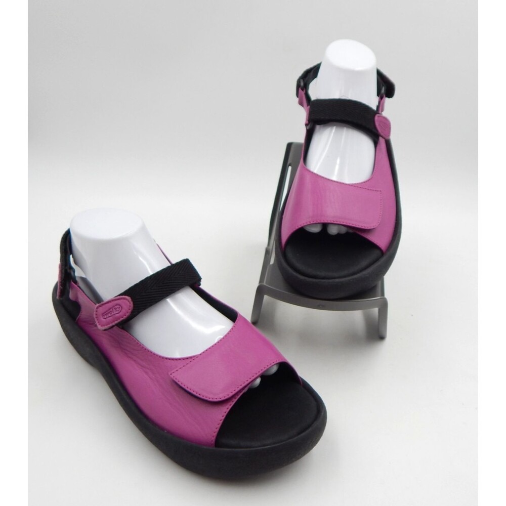 Wolky Jewel Comfort Walking Womens Sandals Fuchsia Size 43 Leather Shoes